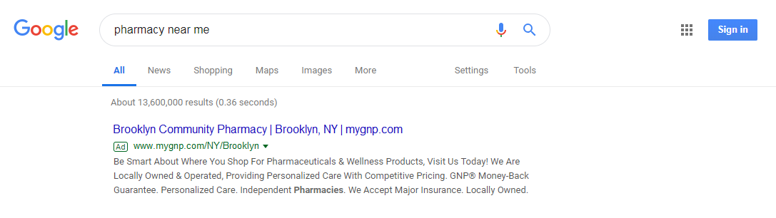 Google ad