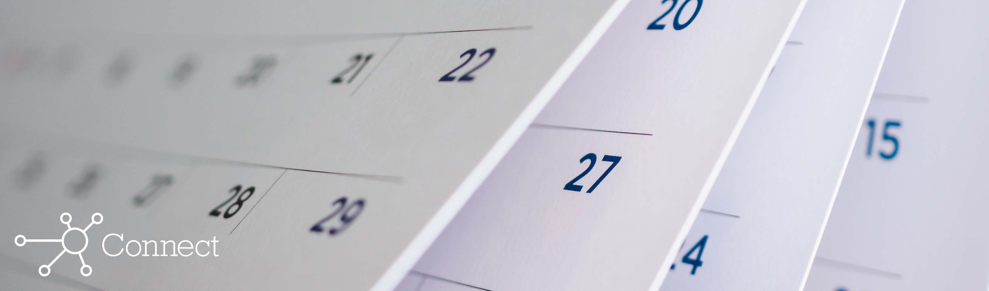 The months of a calendar blowing in the wind