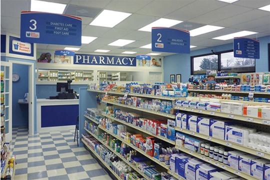 The inside of a pharmacy after transformation